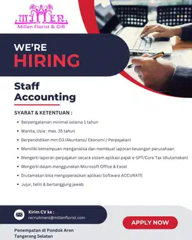 DIbutuhkan Segera Staff Accounting