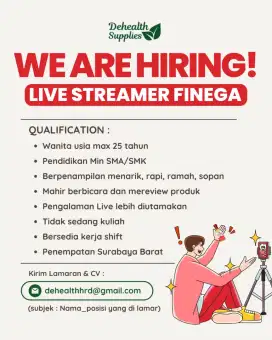 Lowongan kerja host live tiktok