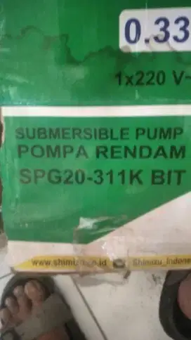 Pompa rendam SPG20-311K BIT Shimizu