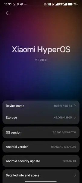 Redmi Note 13 8/128 Fullset(TT)
