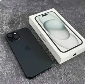 Iphone 15 128 IBOX bH 100 black garansi like new fullset ori