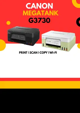 Printer Canon G3730 Tinta Isi Ulang Print Scan Copy Wi-Fi