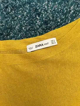 kaos atasan kuning zara