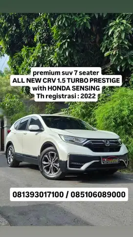 plat AD, ALL NEW CRV 1.5 TURBO PRESTIGE SENSING, th reg 2022