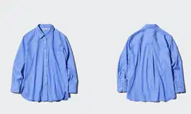 [DIJUAL] Kemeja UNIQLO Cotton Shirt | Striped BLUE Ukuran L