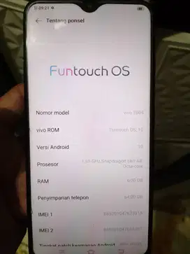 Jual vivo v11pro/ minus tombol+kotak hp