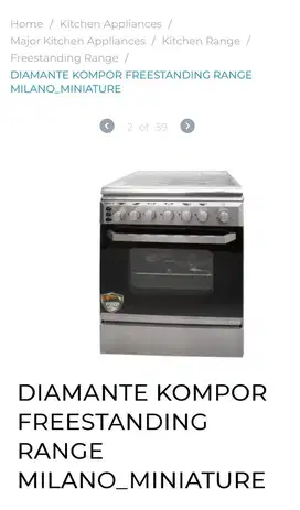 DIAMANTE KOMPOR FREESTANDING RANGE MILANO_MINIATURE