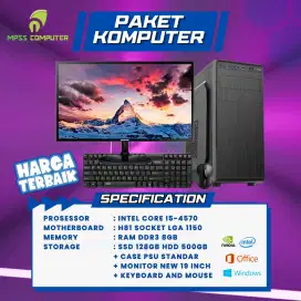 Ready PC Rakitan dengan spek standar cocok untuk office dan sekolah