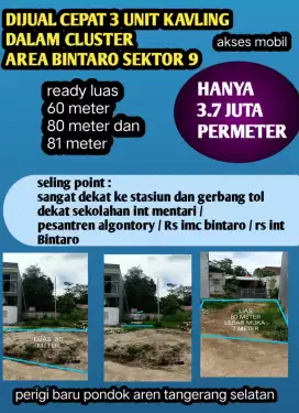 DIJUAL CEPAT KAVLKNG DALAM CLUSTER MURAH