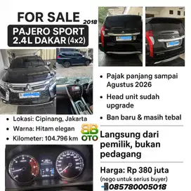 Pajero dakar 2018 mulus pajak panjang langsung owner