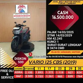 HONDA VARIO 125 CBS TH 2019 PLAT TANGERANG CASH / KREDIT