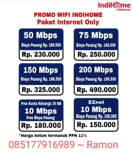 Pemasangan wifi tanpa kantong jebol