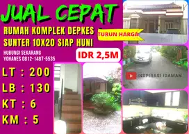 Rumah Komplek Depkes Sunter 10x20 Nyaman Siap Huni