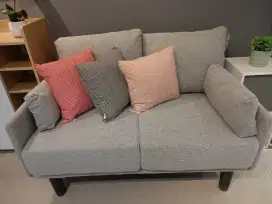Selma Timmo Sofa Fabric 2 Seater - Abu-abu