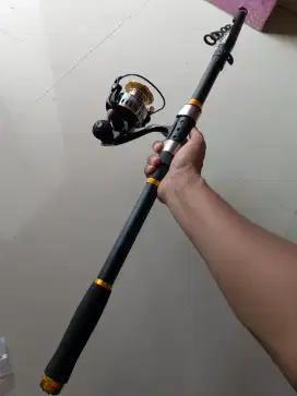 Joran pancing 3 meter dan reel besi 7000 Murah Baru
