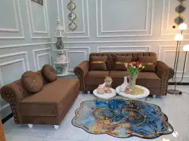 Sofa L kancing Minimalis