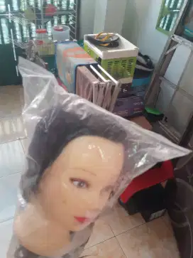 Patung kepal Salon Satu set sama Rambut