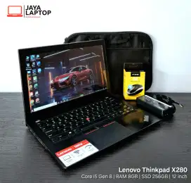 Lenovo Thinkpad X280 Core i5 RAM 8GB SSD 256GB Laptop Second Bekas