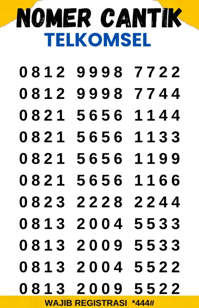 NOMER CANTIK TELKOMSEL , SERIAN couple AABB