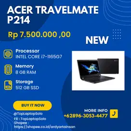 ACER TRAVELMATE P214 - INTEL CORE i7-1165G7 - RAM 8 GB - SSD 512 GB
