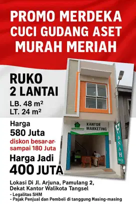 Jual Ruko 2 Lantai Pamulang tangerang Selatan