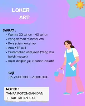 Lowongan kerja ART