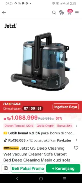 Vacum cleaner merk Jetz