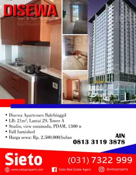 Disewa Apartemen Balehinggil