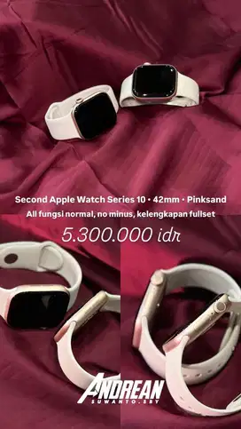 Second Apple watch Series 10 42mm Pinksand
