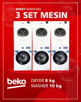 PAKET MURAH 3 SET MESIN CUCI DAN MESIN PENGERING