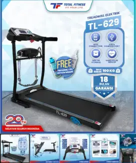 Jual treadmill elektrik total fitness TL 629