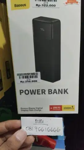 BASEUS BIPOW 20W PB 20000 MAH | ATLANTIS DAHSYAT