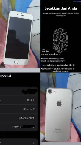Iphone 7 32 gb fullset