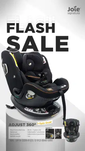Baby Carseat kursi bayi Joie Signature i-spin grow.