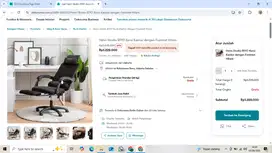 Kursi Kantor Heim Studio RIYO dengan Footrest Hitam
