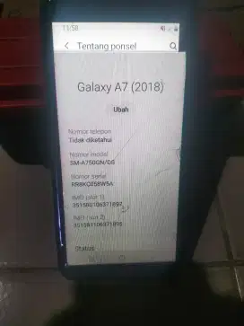 Samsung a7 nfc 2018 ram4 minus lcd