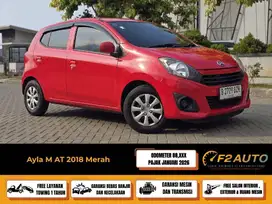 Daihatsu Ayla M AT 2018 Merah - Service Record Fullset TER MURAH