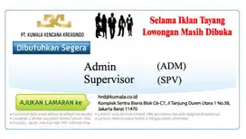Loker Admin dan Supervisor