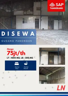 Disewakan Gudang Kosongan