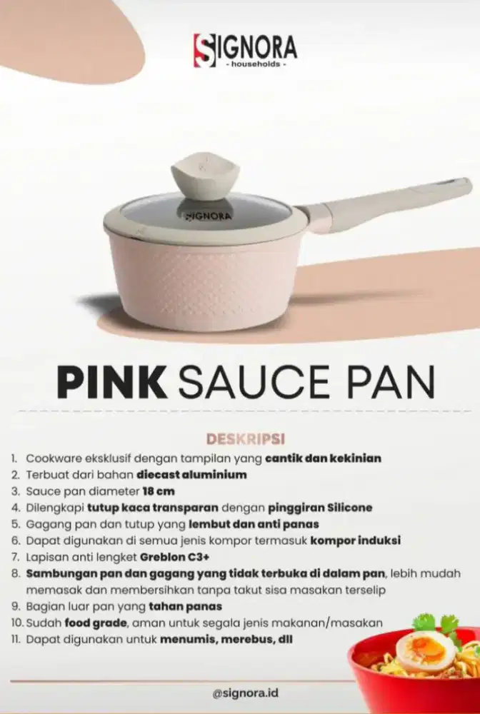 Pink Sauce Pan merk Signora