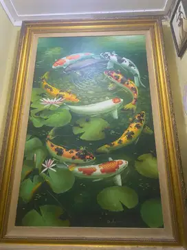 Lukisan 9 ikan koi