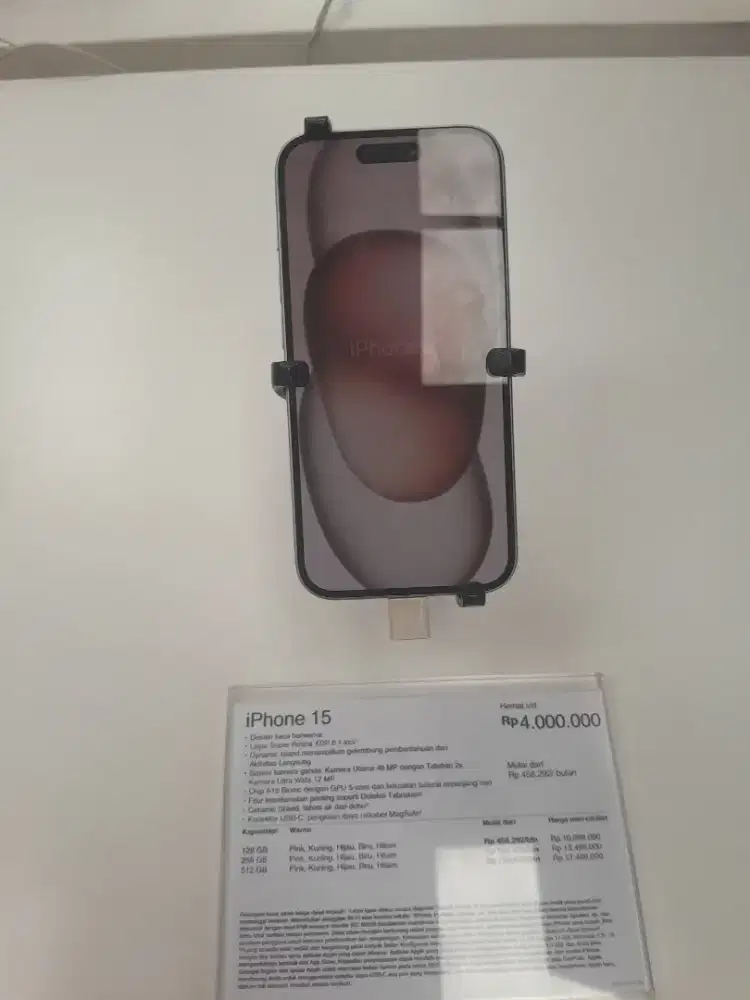IPHONE 15 128GB GARANSI IBOX RESMI ANGSURAN FREE 2X