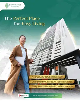 APARTEMEN SPRINGHIL KEMAYORAN UNIT BARU 2 LANTAI VIEW GOLF DEKAT TOLL
