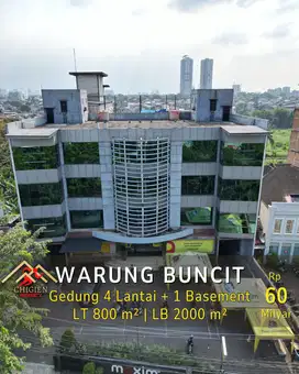 DIJUAL GEDUNG 4 LANTAI DAN 1 BASEMENT DI WARUNG BUNCIT JAKARTA SELATAN