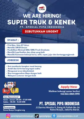 SUPIR TRUCK DAN KENEK