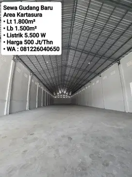 Sewa Gudang Baru Area Kartasura Dekat Pintu Tol Dan Pusat Pergudangan