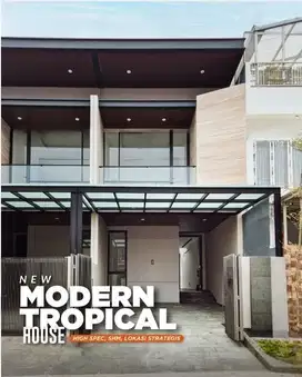 Jual rumah baru modern tropical kupang  surabaya barat