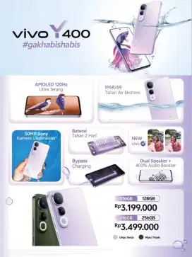Vivo Y400 Free Tumbler senilai 200rb