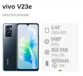 Vivo V23E 8+4/128 Mulus Nett 2000 Pass