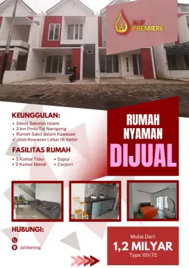 Dijual rumah murah bergaya modern estetik dekat SDIT al azhar bekasi